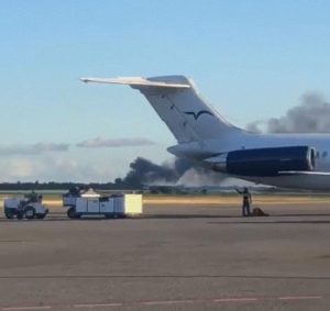 Un jet privado se precipitó en inmediaciones del Aeropuerto Las Américas